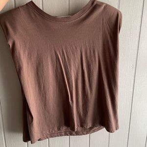 Zara basic shoulder pad t-shirt